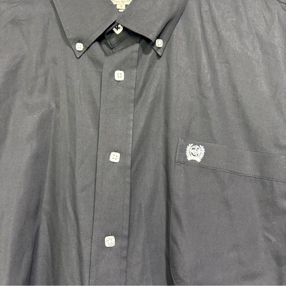 Cinch Black Button Front Shirt Long Sleeve Rodeo Western Solid Men's Large - Picture 3 of 7